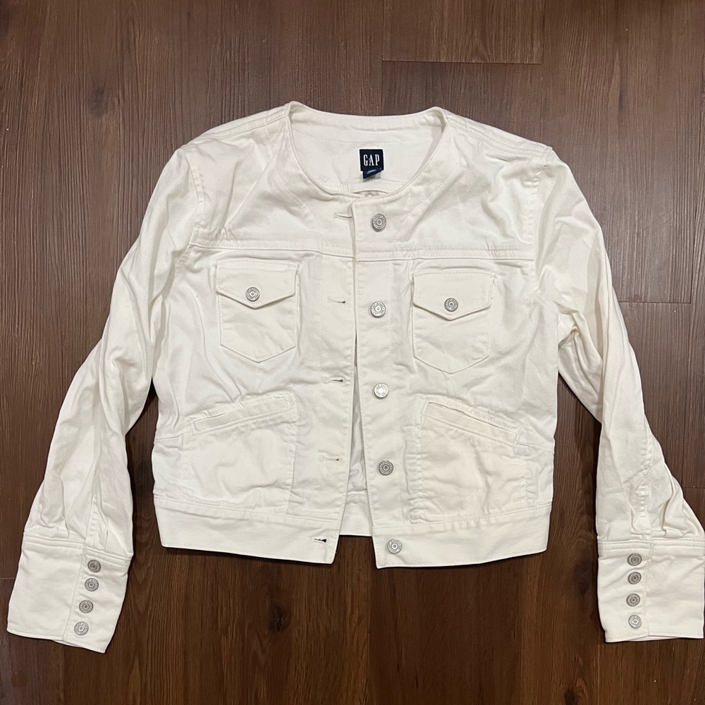 Gap white jean jacket